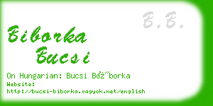 biborka bucsi business card